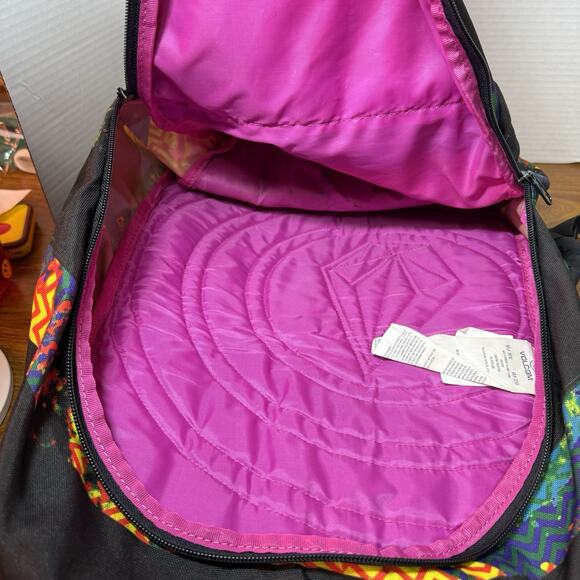 Volcom Stone Backpack - Multi Colored Back And Front Pocket Graphic - Picture 4 of 8